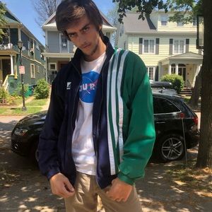 Blue green vintage adidas jacket